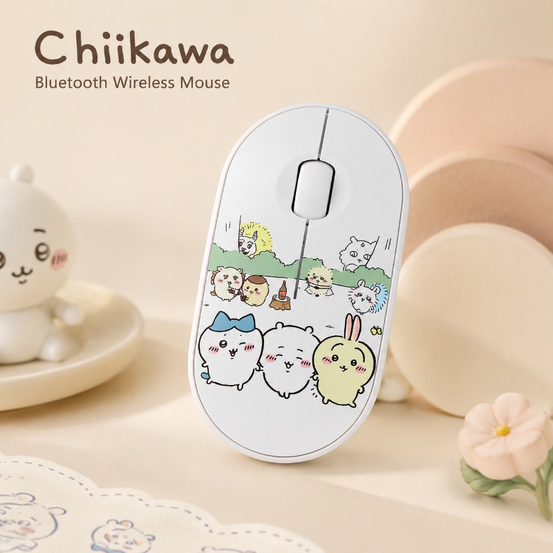 Mini Wireless Mouse - Cute Chiikawa Bluetooth Wireless Mouse Dual