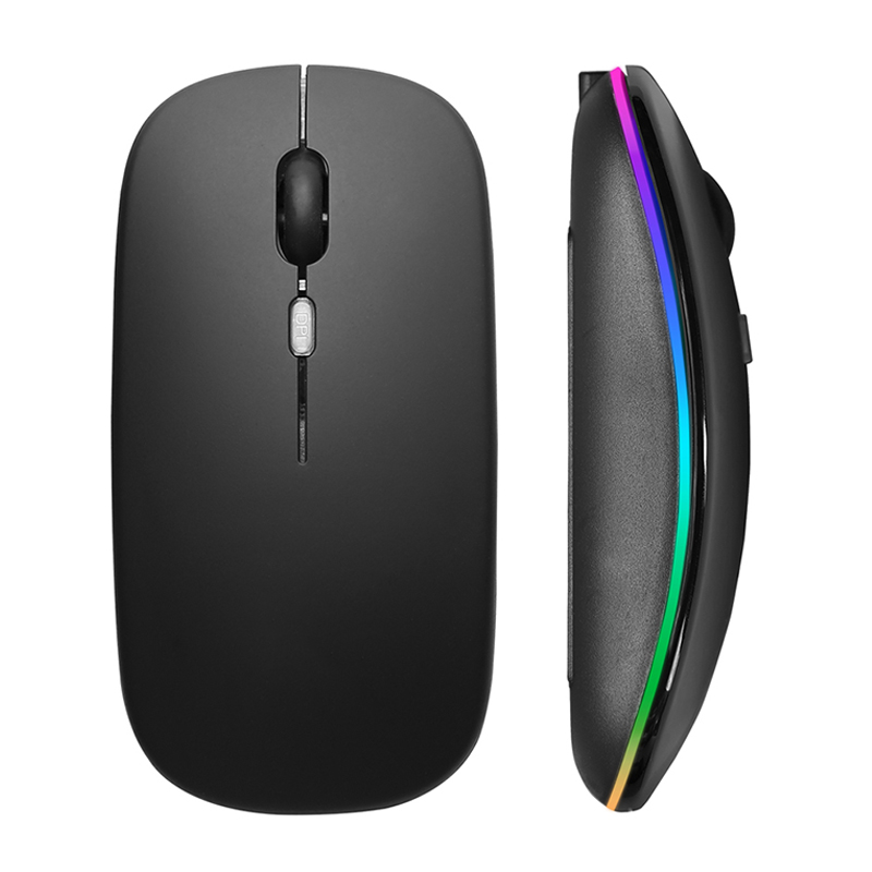 Mini Wireless Mouse - Wireless Mouse RGB Rechargeable USB 2.4GHz