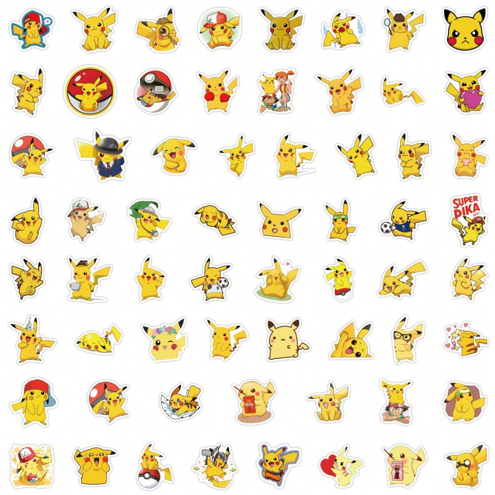 60/100pcs Neon Light Anime Pok - Laptop Accessories Toys ulasan dan harga