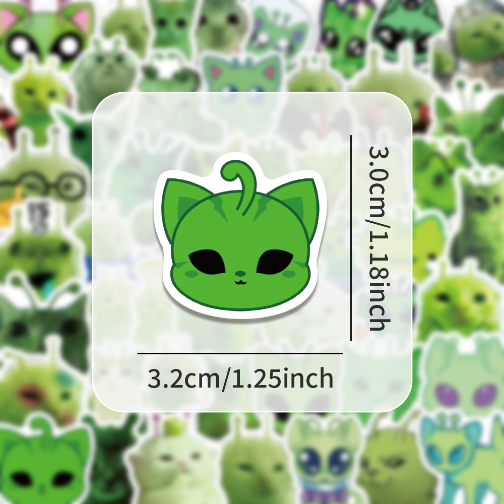 100pcs Fun Alien Cat Emoji Sti - Laptop Accessories Toys ulasan dan harga