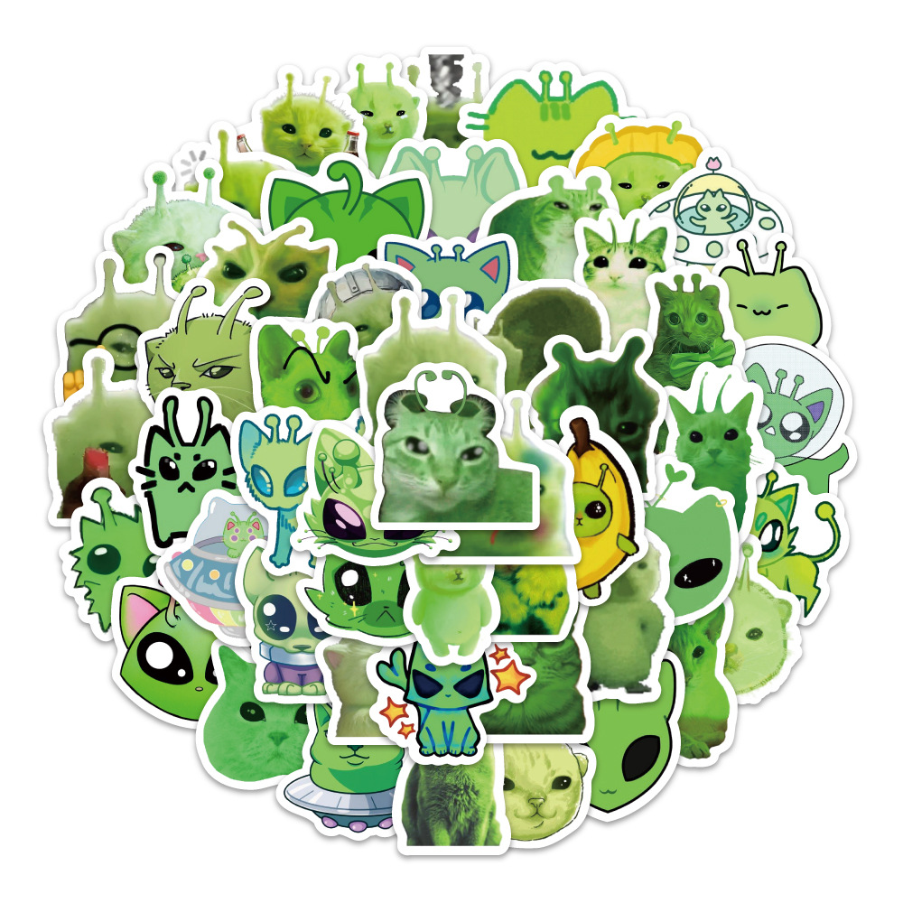 100pcs Fun Alien Cat Emoji Sti - Laptop Accessories Toys ulasan dan harga