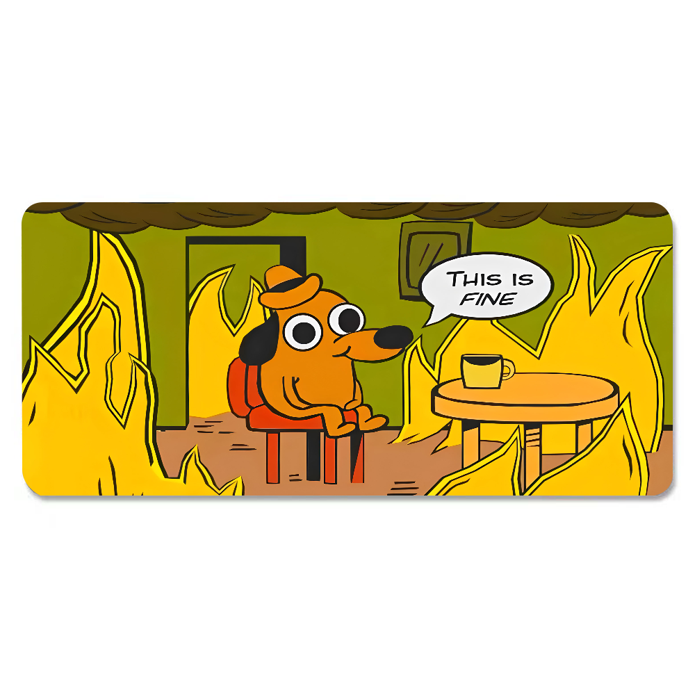 This Is Fine Dog Dachshund Mou - Laptop Accessories Toys ulasan dan harga