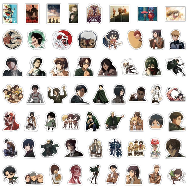 60Pcs Attack on Titan Anime St - Laptop Accessories Case ulasan dan harga