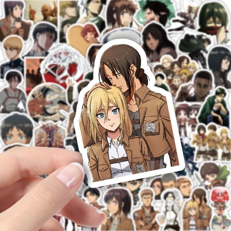 60Pcs Attack on Titan Anime St - Laptop Accessories Case ulasan dan harga