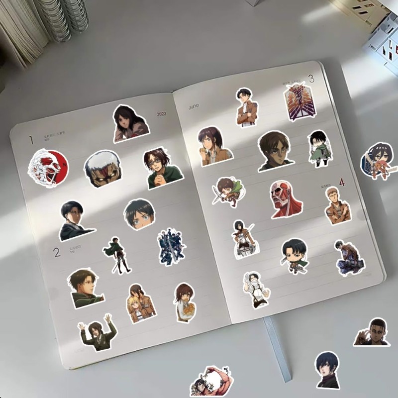 60Pcs Attack on Titan Anime St - Laptop Accessories Case ulasan dan harga