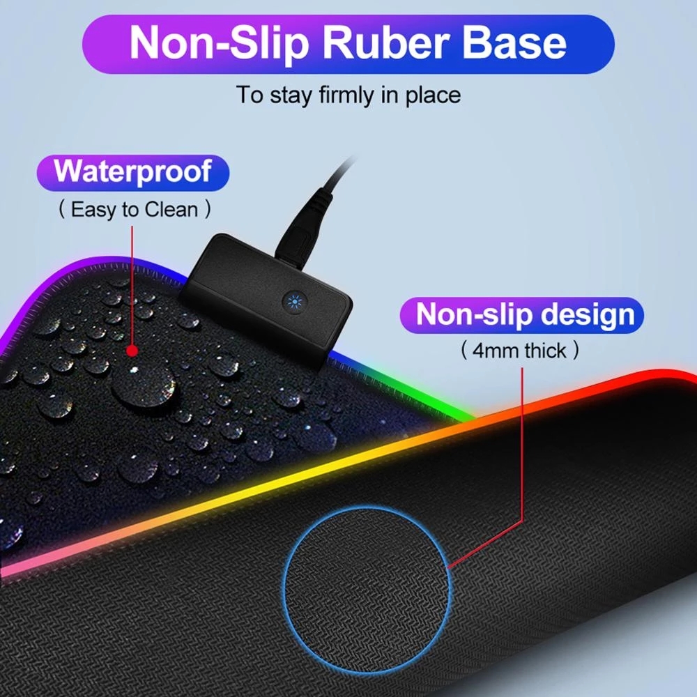 RGB Gaming Mouse Pad LED Light - Laptop Accessories Rgb ulasan dan harga