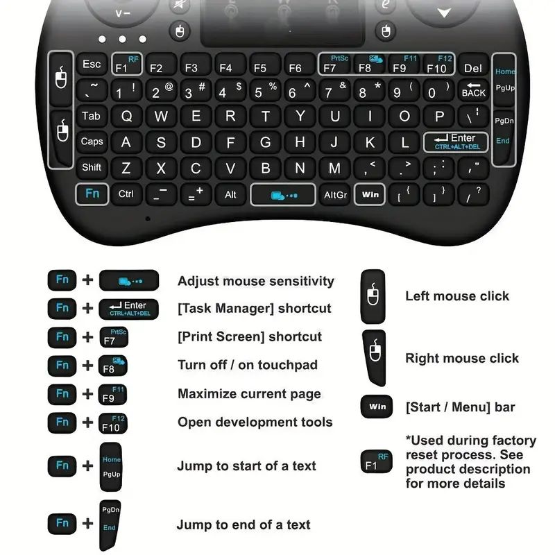 Mini Wireless Keyboard 2.4GHz  - Mini Wireless Mouse ulasan dan harga